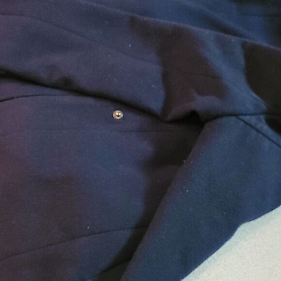 TOP SHOP BLUE cotton blend peacoat women's 4 preppy missing hood - Picture 5 of 12